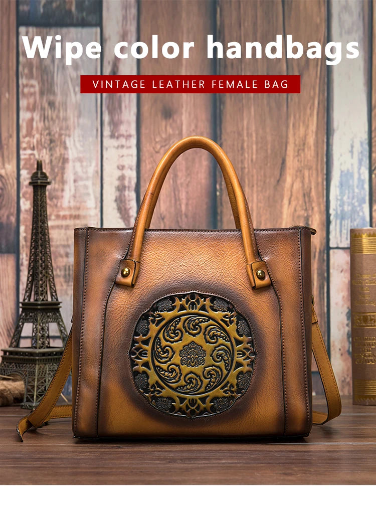 Marrant B255 Elegant Vintage Genuine Leather Bag Handbag Bags Women Handbags Ladies Luxury Handbags for Women Genuine Leather