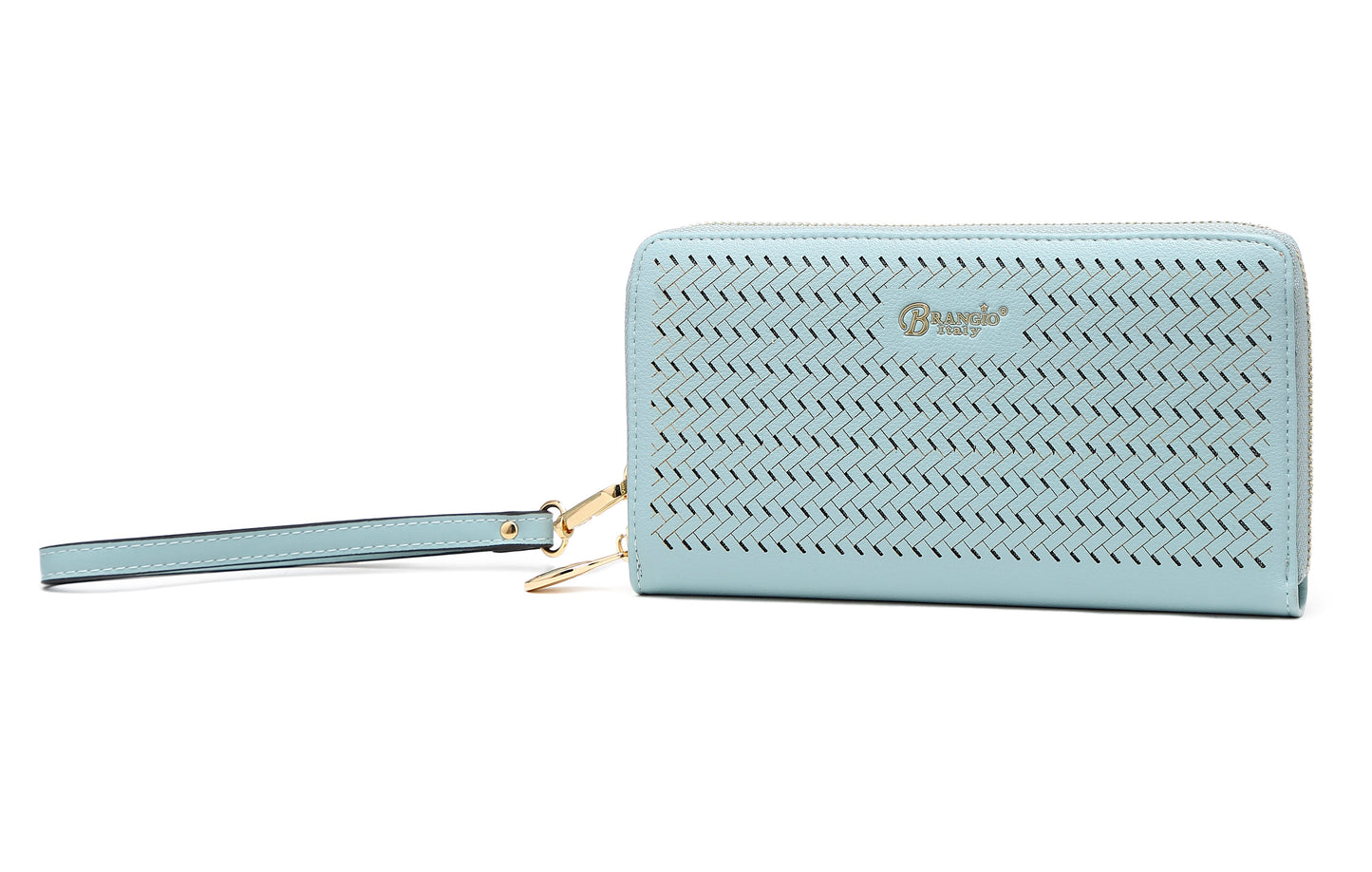 Brangio Stylish Perforated Tote Bag+Wallet 2pcs/Matching Set
