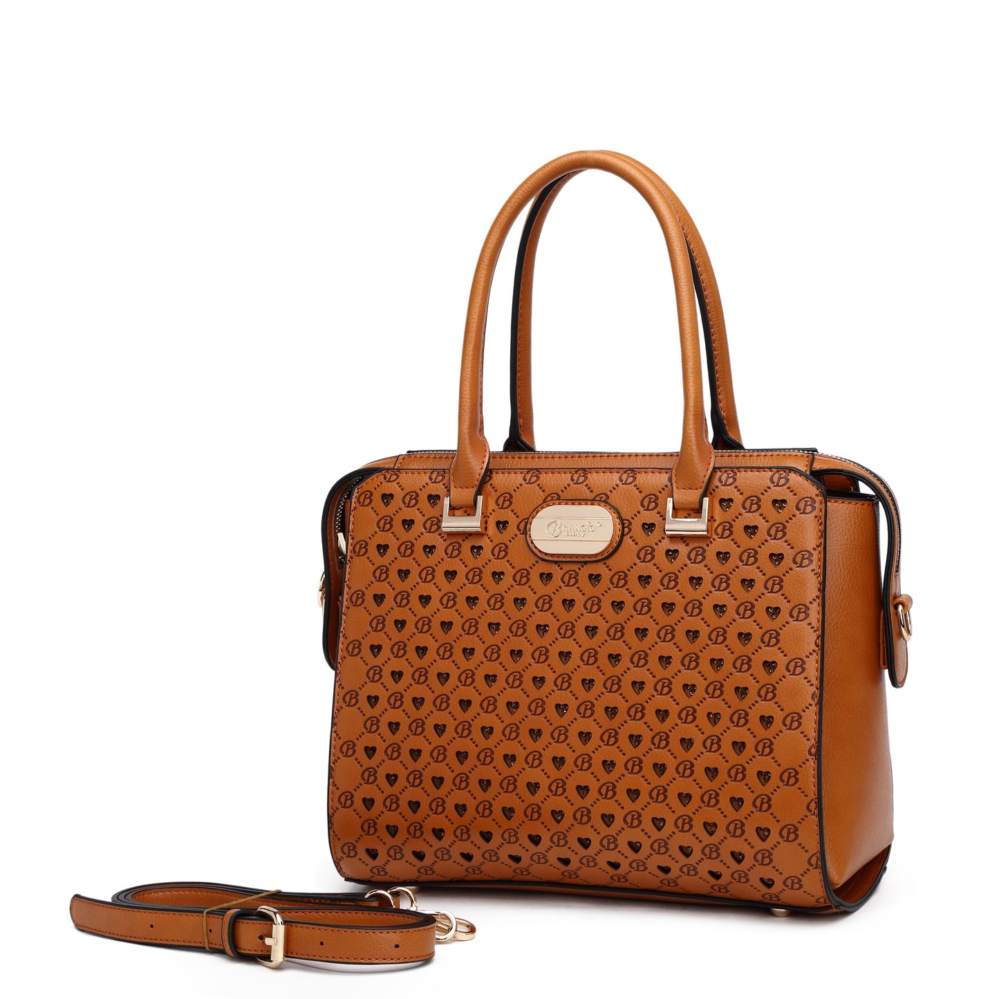 Millionaire Double Layer Crystal Vegan Leather Bag + Wallet Set