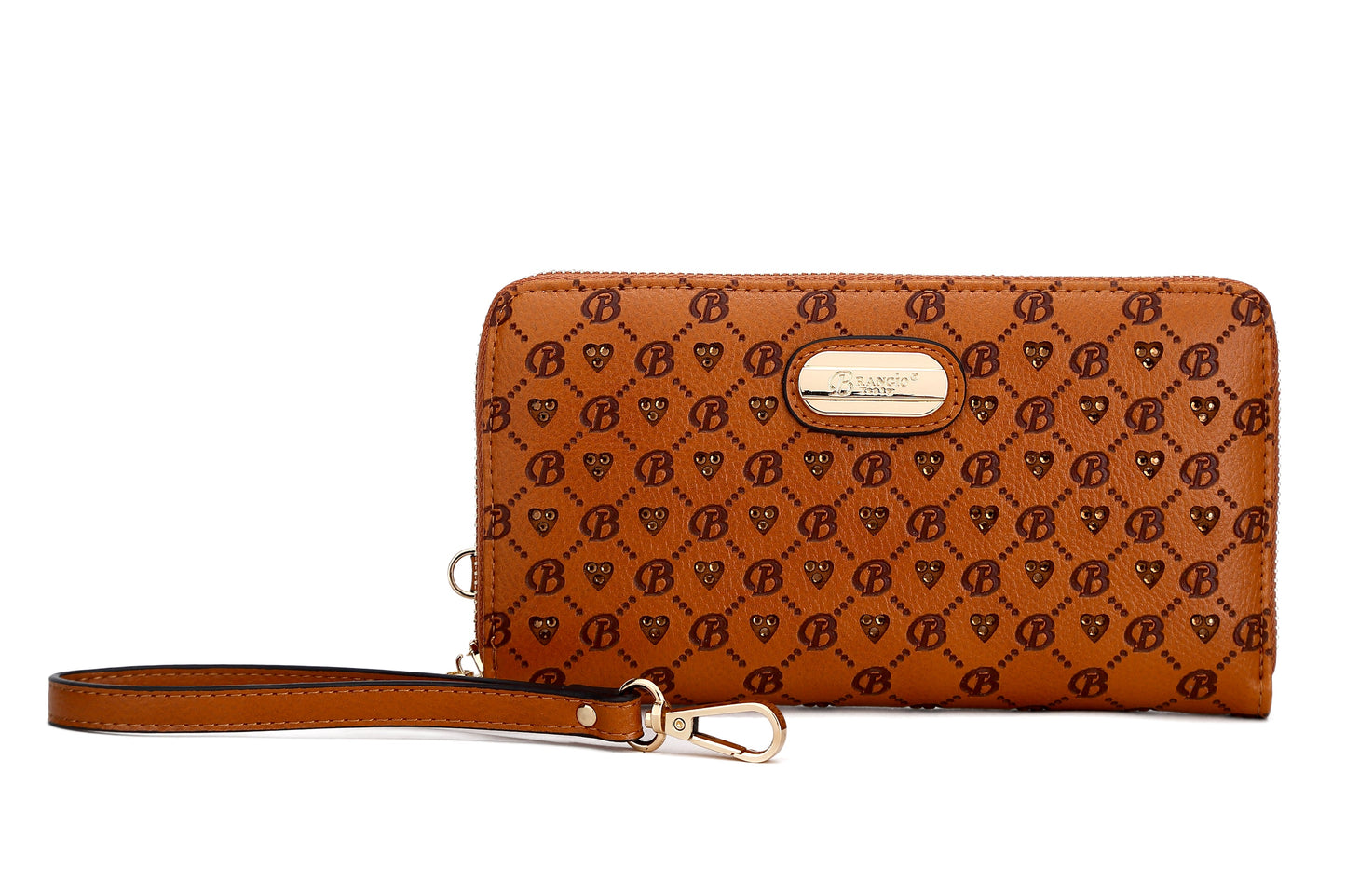 Millionaire Double Layer Crystal Vegan Leather Bag + Wallet Set