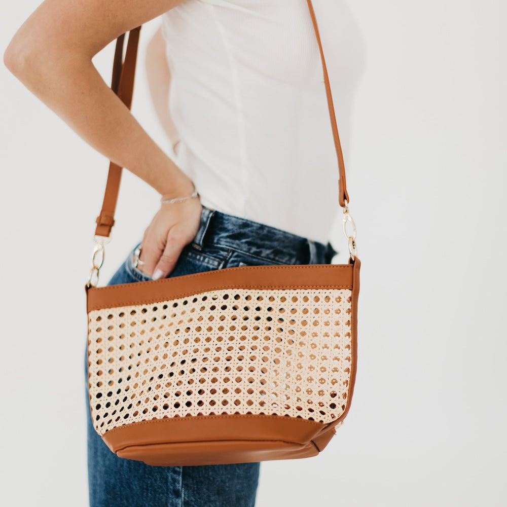 Pretty Simple Bryce Woven Bucket Bag