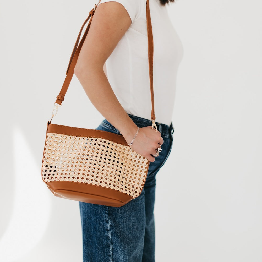 Pretty Simple Bryce Woven Bucket Bag