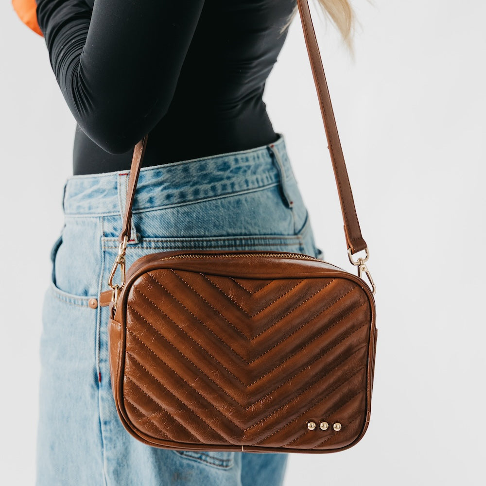 Pretty Simple Coco Quilted Camera Crossbody Bag
