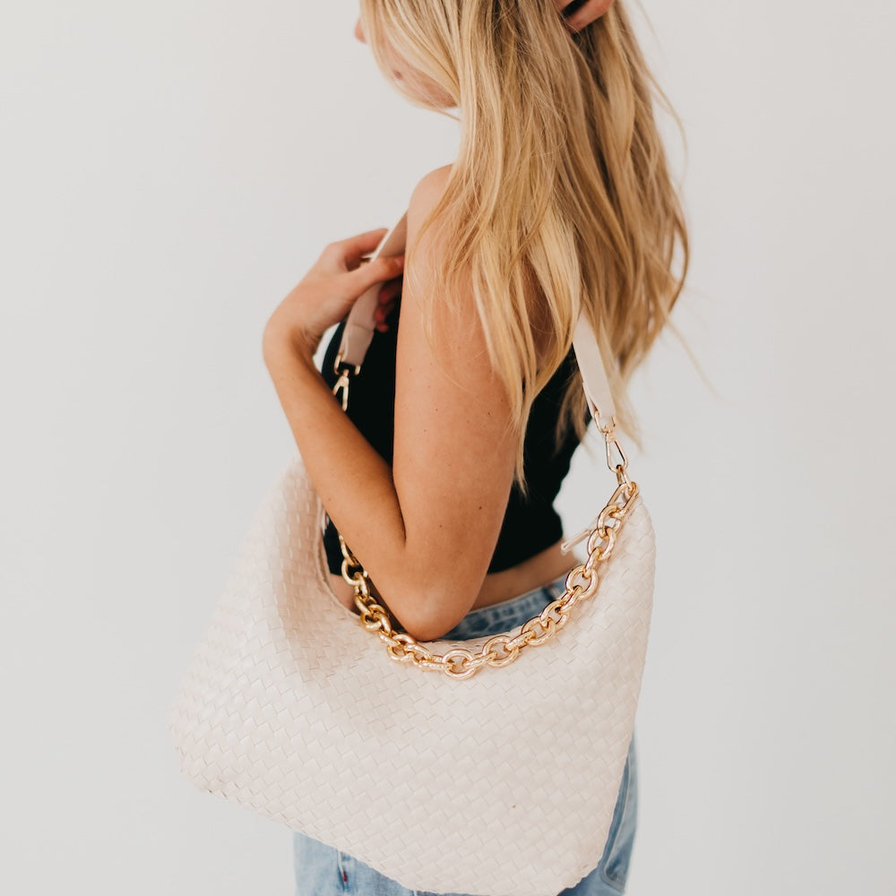 Pretty Simple Sienna Slouchy Woven Shoulder Bag