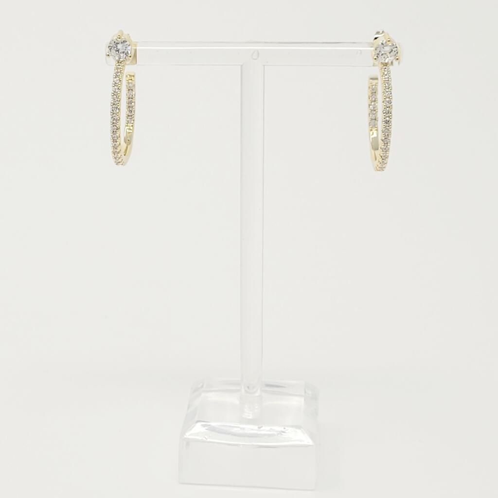 Bow on Top Hoop Earrings