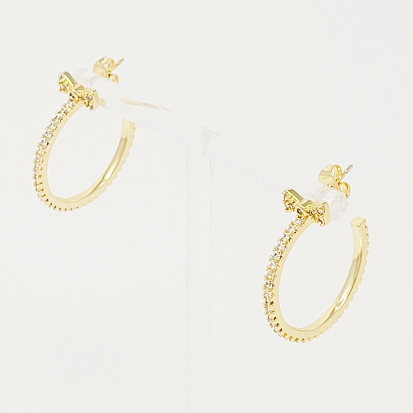Bow on Top Hoop Earrings
