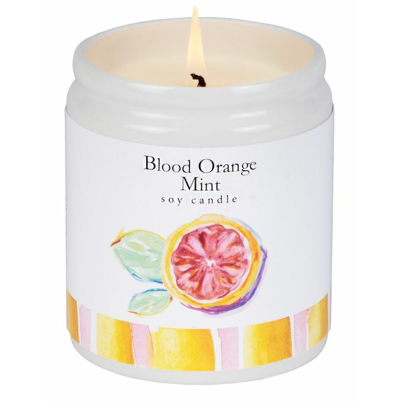 7.5 oz Scented Soy Candle - BLOOD ORANGE MINT