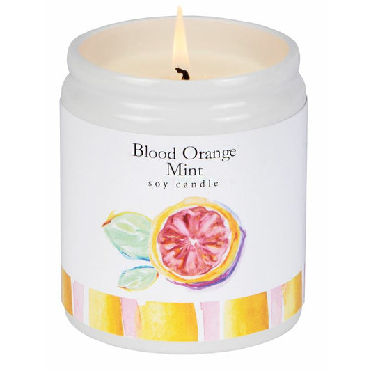 7.5 oz Scented Soy Candle - BLOOD ORANGE MINT