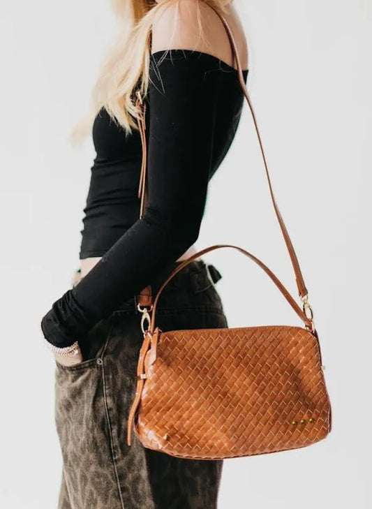 Pretty Simple Harper Hobo Slouchy Woven Shoulder Bag