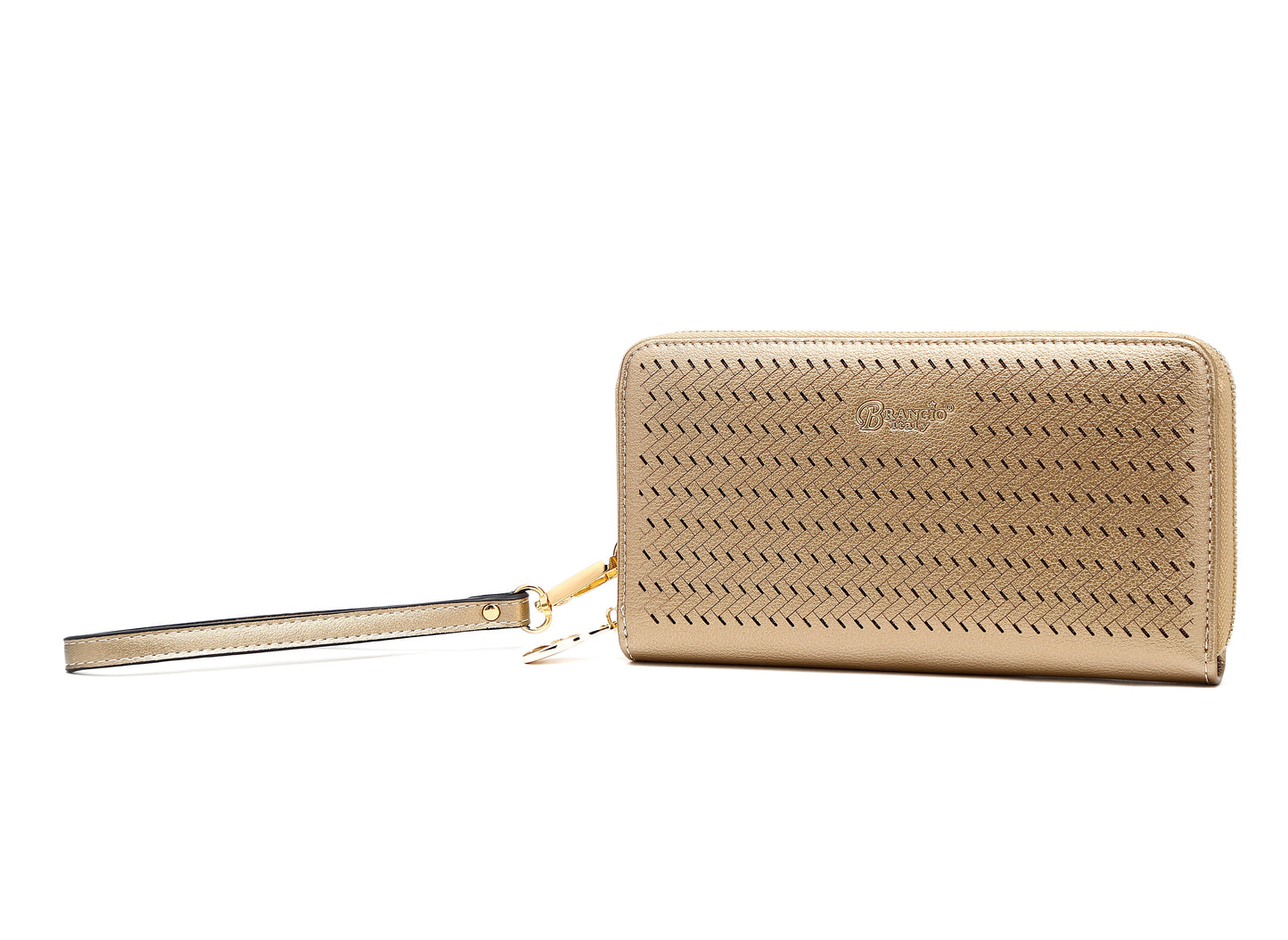 Brangio Stylish Perforated Tote Bag+Wallet 2pcs/Matching Set