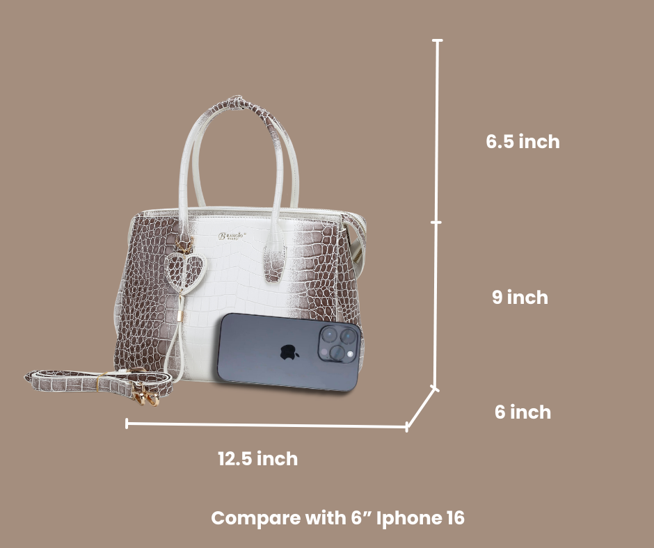 Brangio Elegant Croc-Embossed Handbag