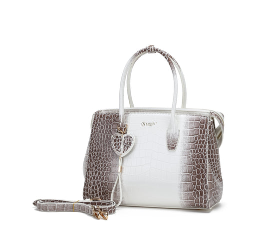 Brangio Elegant Croc-Embossed Handbag