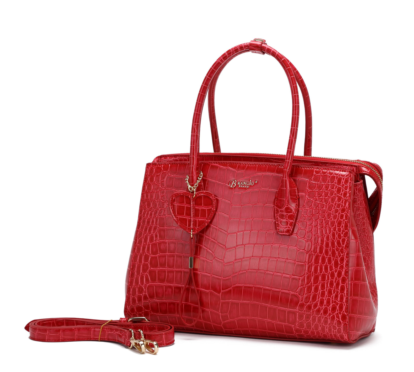 Brangio Elegant Croc-Embossed Handbag