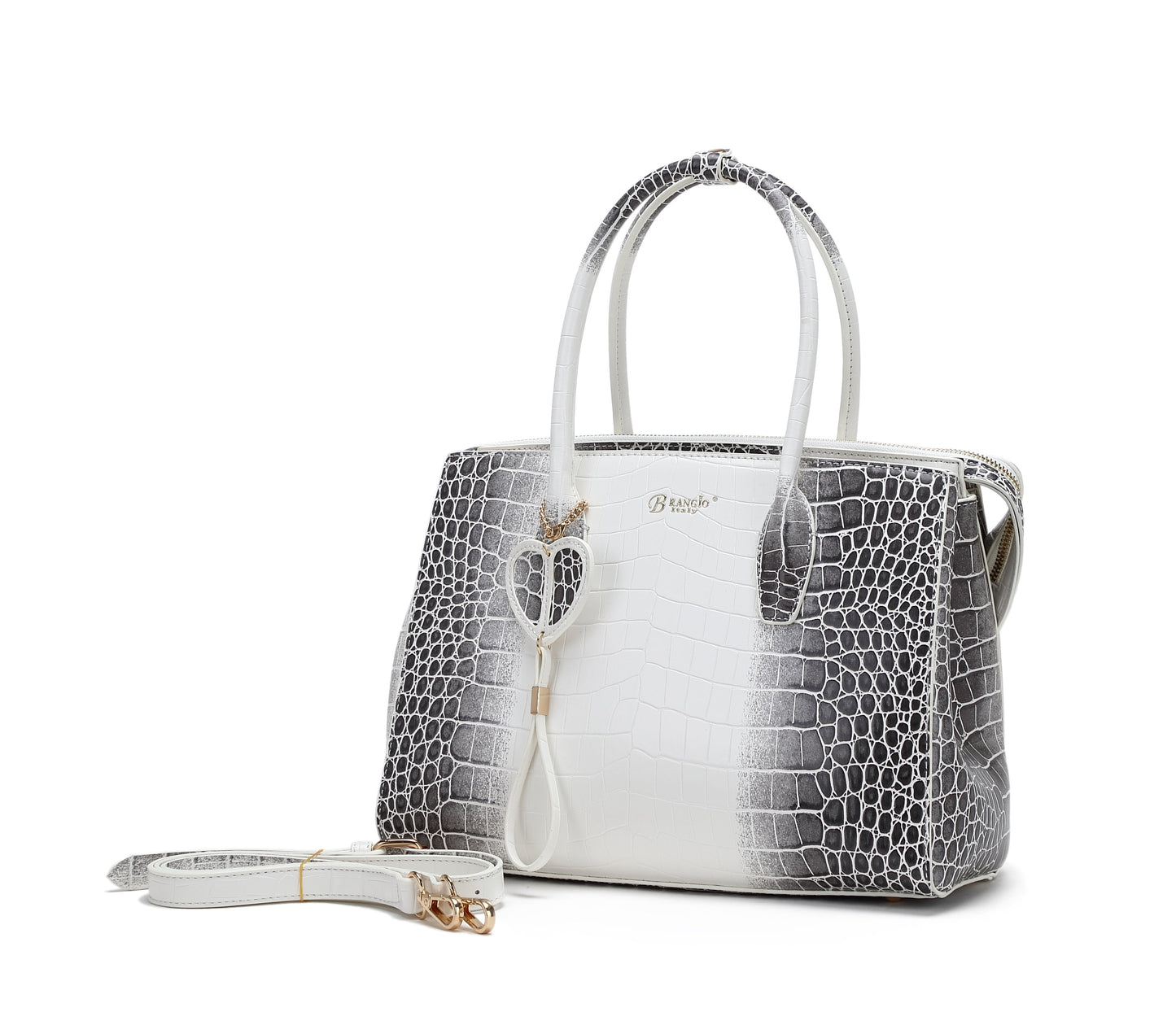 Brangio Elegant Croc-Embossed Handbag
