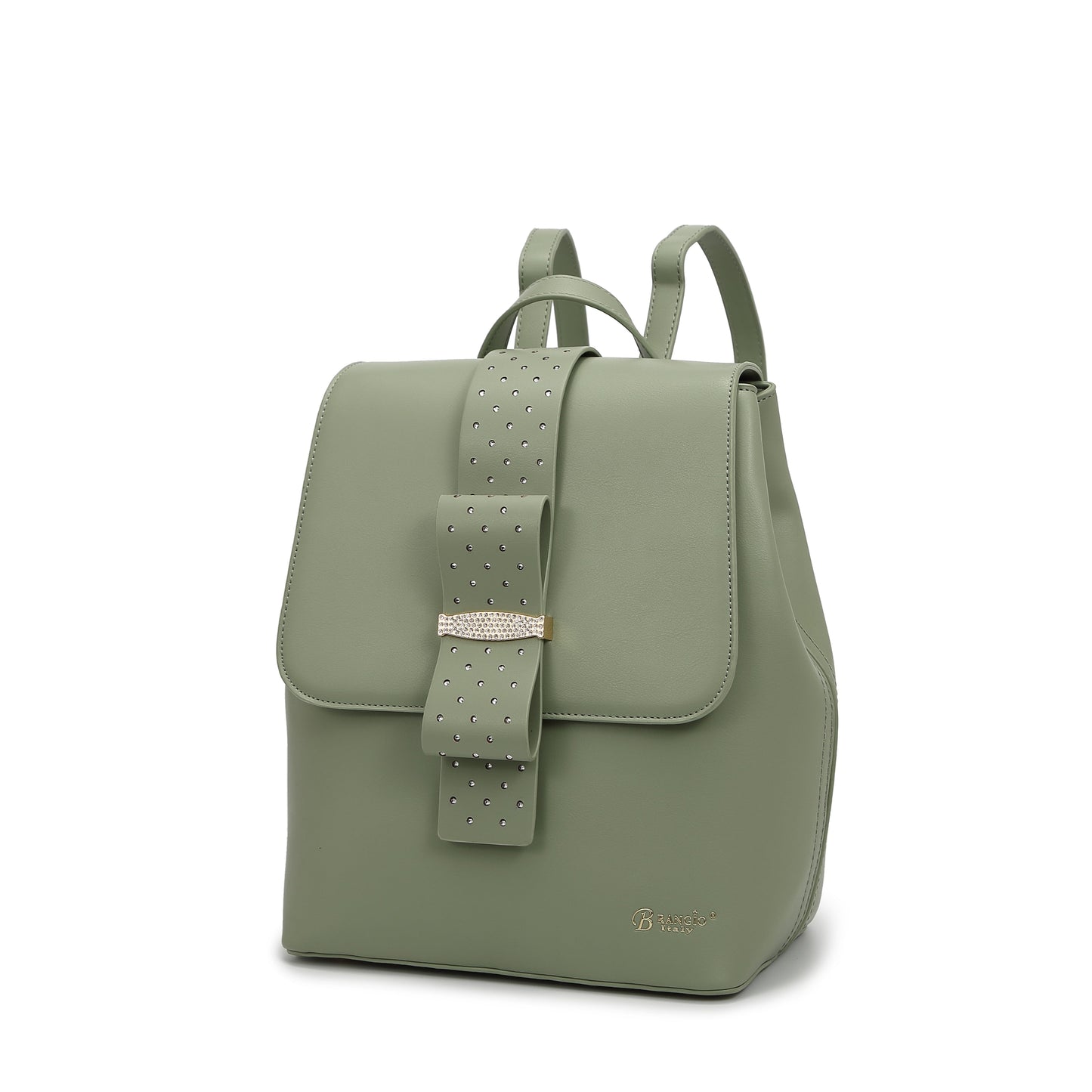 Ribbon Romance Travel Backpack With Rhinestones