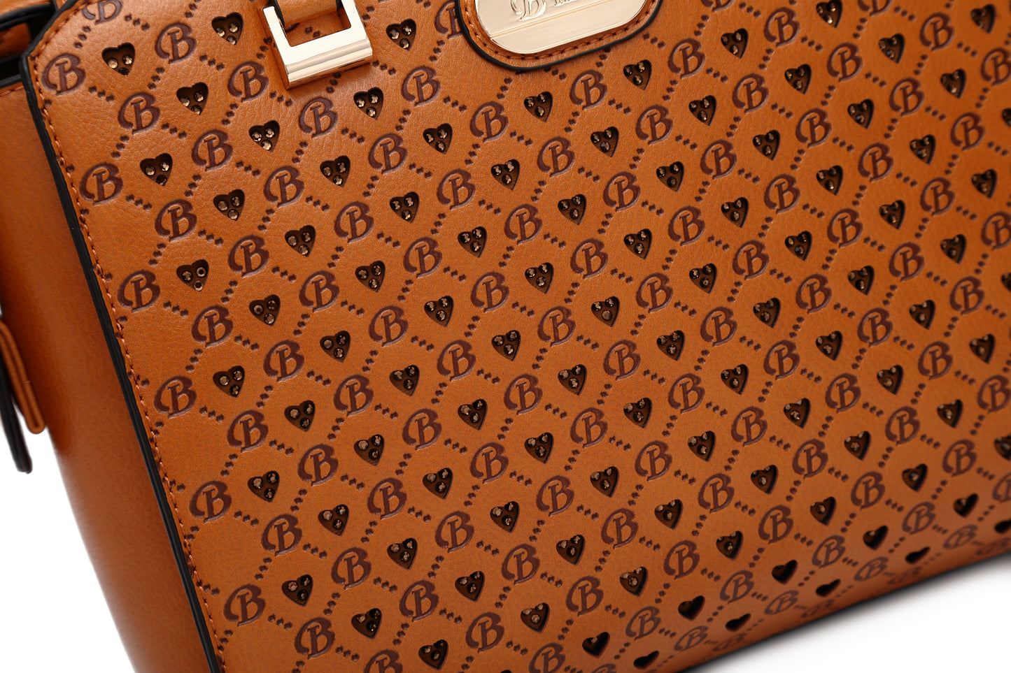 Millionaire Double Layer Crystal Vegan Leather Bag + Wallet Set