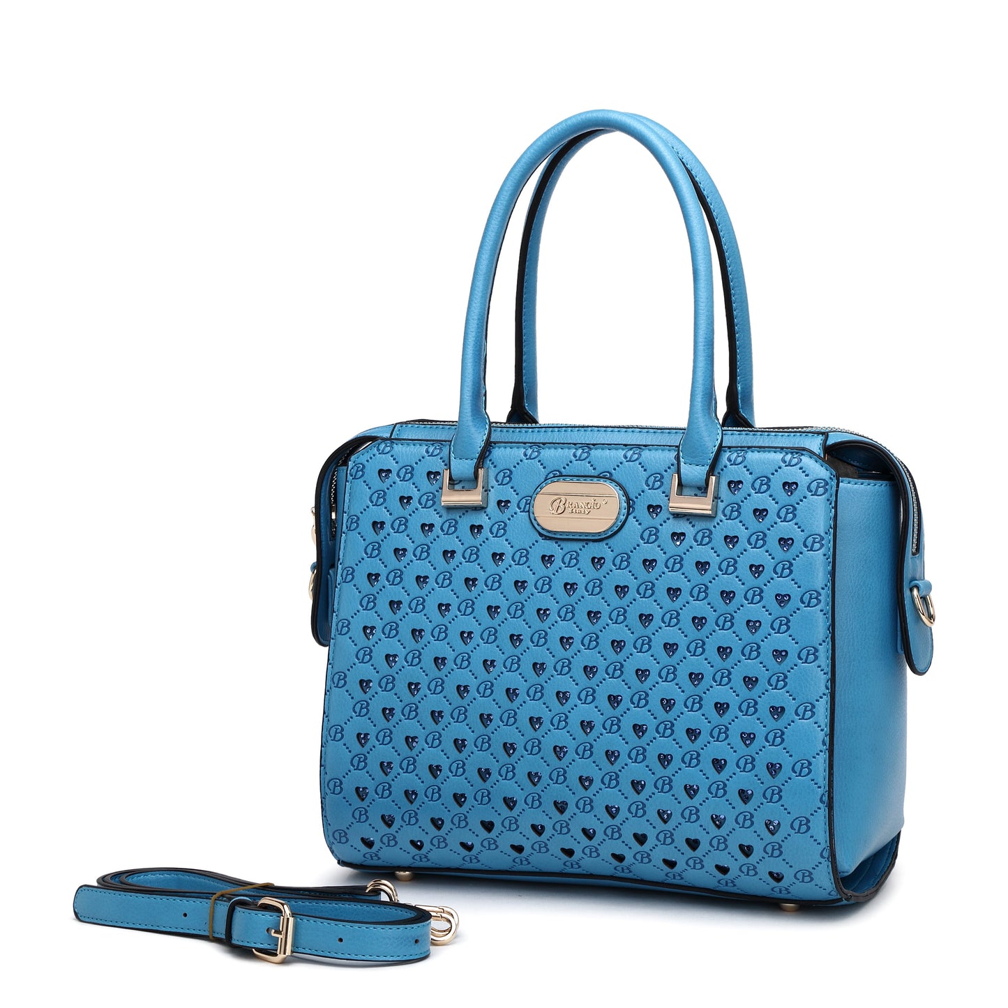 Millionaire Double Layer Crystal Vegan Leather Bag + Wallet Set