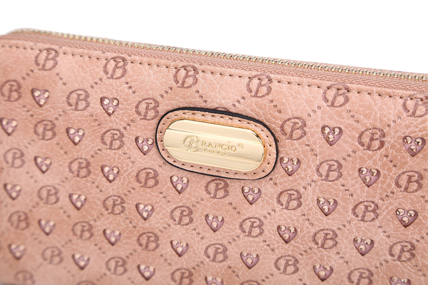 Millionaire Double Layer Crystal Vegan Leather Bag + Wallet Set