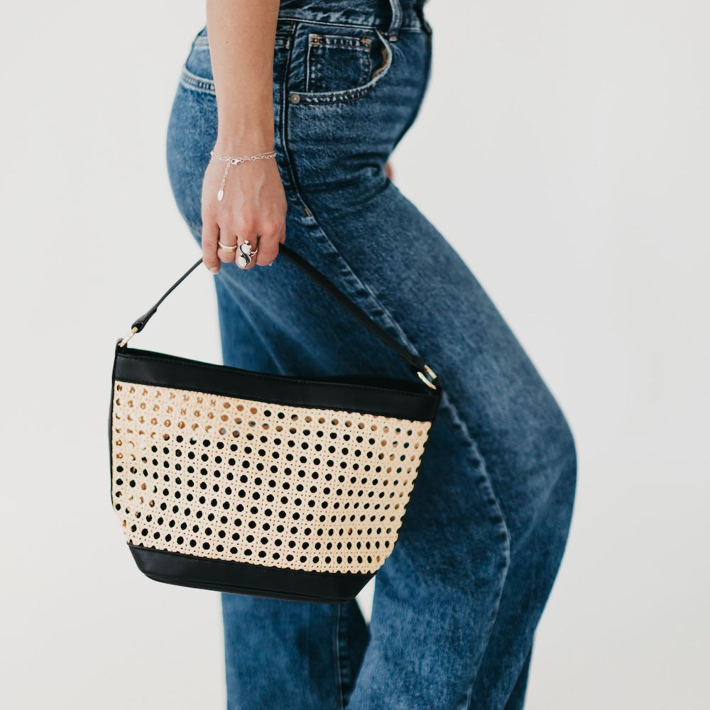 Pretty Simple  Bryce Woven Bucket Bag