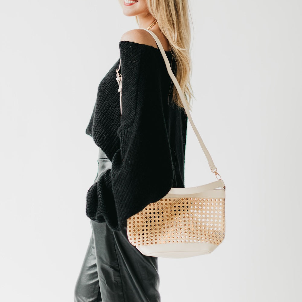 Pretty Simple  Bryce Woven Bucket Bag