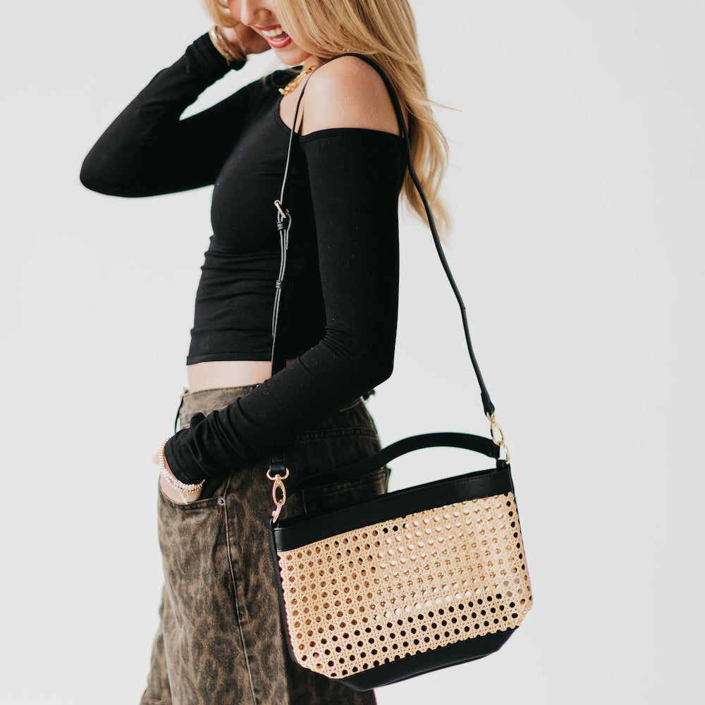 Pretty Simple  Bryce Woven Bucket Bag