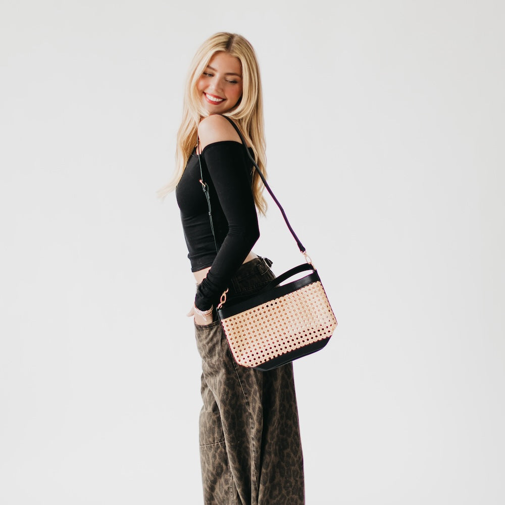 Pretty Simple  Bryce Woven Bucket Bag