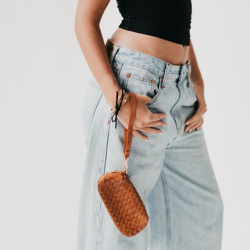 Pretty Simple Dylan Woven Sunglass Case Wristlet