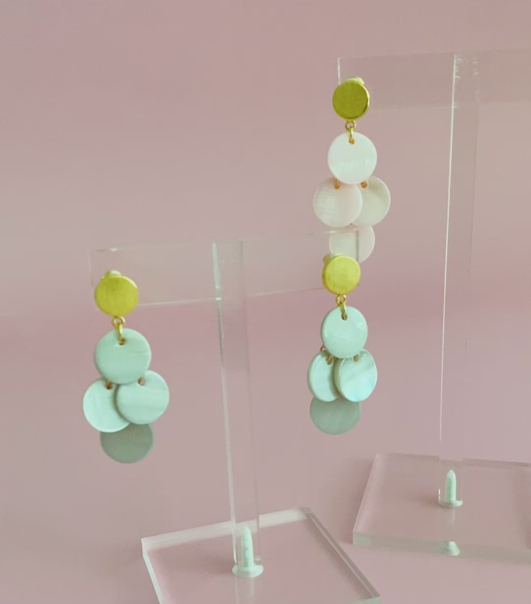 Shell Disc Chandelier Earring