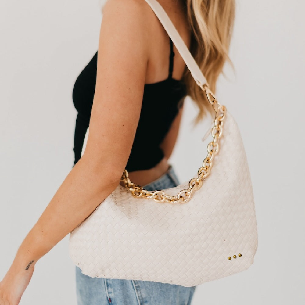 Pretty Simple Sienna Slouchy Woven Shoulder Bag
