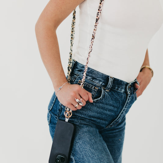 Pretty Simple  Tweed Phone Holder Crossbody Strap